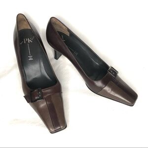 Peter Kaiser Brown Leather Heels
